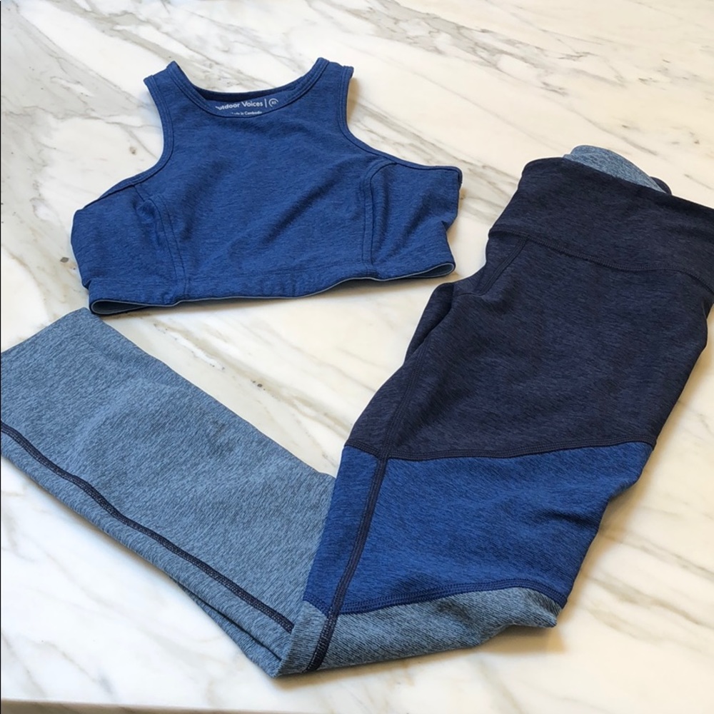 New Outdoor Voices leggings/sports bra set XS